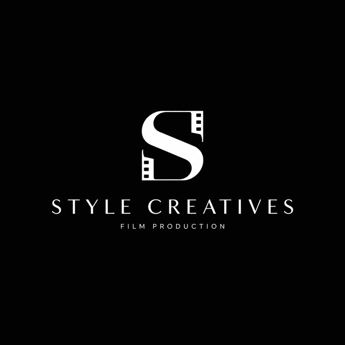 Style Creatives white logo on black