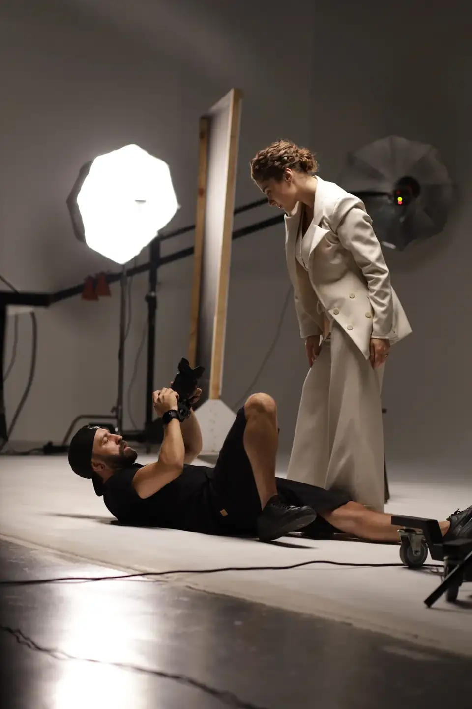 Editorial photography production behind the scenes